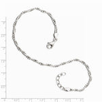 Load image into Gallery viewer, Sterling Silver Beaded Twisted Snake Chain Adjustable Anklet