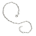 Load image into Gallery viewer, Sterling Silver Beaded Twisted Snake Chain Adjustable Anklet
