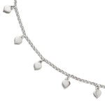 Загрузить изображение в средство просмотра галереи, Sterling Silver Heart Charm Adjustable Anklet
