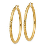 Afbeelding in Gallery-weergave laden, 14K Yellow Gold Diamond Cut Classic Round Hoop Earrings 45mm x 3mm