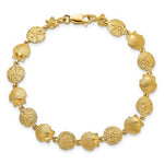 Ladda upp bild till gallerivisning, 14k Yellow Gold Scallop Seashell Shell Sand Dollar Starfish Bracelet