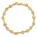Lade das Bild in den Galerie-Viewer, 14k Yellow Gold Sea Snail Seashell Conch Shell Starfish Ocean Beach Bracelet