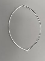 將圖片載入圖庫檢視器 sterling silver 4mm omega cubetto v shaped choker necklace chain with lobster clasp