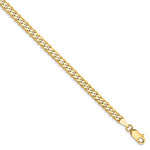 Lataa kuva Galleria-katseluun, 14k Yellow Gold 3.2mm Beveled Curb Bracelet Anklet Necklace Pendant Chain