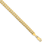 Load image into Gallery viewer, 14k Yellow Gold 5.75mm Beveled Curb Link Bracelet Anklet Necklace Pendant Chain