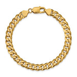 이미지를 갤러리 뷰어에 로드 , 14k Yellow Gold 8mm Beveled Curb Link Bracelet Anklet Necklace Pendant Chain