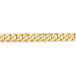 將圖片載入圖庫檢視器 14k Yellow Gold 9.5mm Beveled Curb Link Bracelet Anklet Necklace Pendant Chain