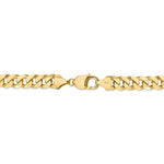 將圖片載入圖庫檢視器 14k Yellow Gold 9.5mm Beveled Curb Link Bracelet Anklet Necklace Pendant Chain