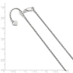 Ladda upp bild till gallerivisning, Sterling Silver 1.4mm Rope Necklace Pendant Chain Adjustable