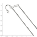 Ladda upp bild till gallerivisning, Sterling Silver 2.25mm Rope Necklace Pendant Chain Adjustable