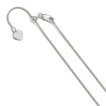 Cargar imagen en el visor de la galería, Sterling Silver 1mm Spiga Wheat Necklace Pendant Chain Adjustable