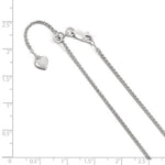 Lade das Bild in den Galerie-Viewer, Sterling Silver 1.5mm Spiga Wheat Necklace Pendant Chain Adjustable