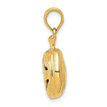 將圖片載入圖庫檢視器 14k yellow gold enamel pumpkin halloween jack o lantern 3d pendant charm