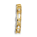 Load image into Gallery viewer, 14k Yellow Gold 3/8 CTW Genuine Diamond Om Symbol Chain Slide Pendant Charm