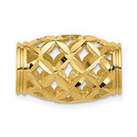 Lade das Bild in den Galerie-Viewer, 14K Yellow Gold Barrel Bead Chain Slide Pendant Charm