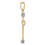 Carica l'immagine nel visualizzatore di Gallery, 14k Yellow Gold and Rhodium Cross Pendant Charm