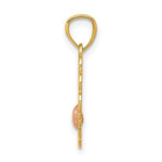 Load image into Gallery viewer, 14k Gold Two Tone Mom Heart Pendant Charm