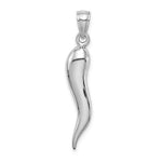Load image into Gallery viewer, 14k White Gold Lucky Italian Horn 3D Pendant Charm