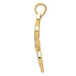 Carica l'immagine nel visualizzatore di Gallery, 14k Yellow Gold and Rhodium Butterfly Diamond Cut Pendant Charm