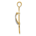 Lataa kuva Galleria-katseluun, 14k Yellow White Gold Flip Flop Slipper Sandal Turtles Pendant Charm