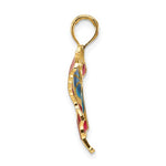 Carica l'immagine nel visualizzatore di Gallery, 14k Yellow Gold with Enamel Colorful Butterfly Pendant Charm