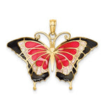 Ladda upp bild till gallerivisning, 14k Yellow Gold with Enamel Butterfly Pendant Charm