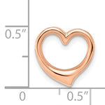 Load image into Gallery viewer, 14k Rose Gold Floating Heart Chain Slide Pendant Charm
