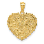 Load image into Gallery viewer, 14k Gold Tri Color Mom Heart Pendant Charm
