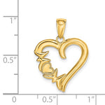 Load image into Gallery viewer, 14K Yellow Gold Mom Heart Pendant Charm