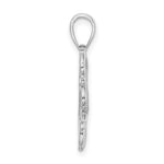 Load image into Gallery viewer, 14K White Gold Mom Heart Pendant Charm