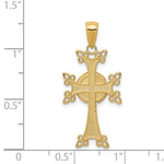 Load image into Gallery viewer, 14k Yellow Gold Armenian Cross Pendant Charm