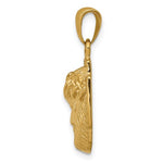 Load image into Gallery viewer, 14k Yellow Gold Jesus Face Head Pendant Charm