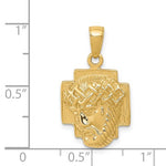 Load image into Gallery viewer, 14k Yellow Gold Jesus Face Head Pendant Charm