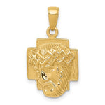Load image into Gallery viewer, 14k Yellow Gold Jesus Face Head Pendant Charm