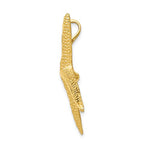 이미지를 갤러리 뷰어에 로드 , 14k Yellow Gold Starfish Chain Slide Diamond Cut Pendant Charm