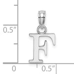 Lade das Bild in den Galerie-Viewer, 14K White Gold Uppercase Initial Letter F Block Alphabet Pendant Charm