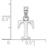 Φόρτωση εικόνας στο εργαλείο προβολής Συλλογής, 14K White Gold Uppercase Initial Letter T Block Alphabet Pendant Charm