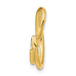 Carica l'immagine nel visualizzatore di Gallery, 14k Yellow Gold Initial Letter A Cursive Chain Slide Pendant Charm