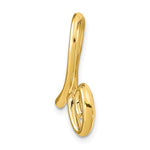 將圖片載入圖庫檢視器 14k Yellow Gold Initial Letter B Cursive Chain Slide Pendant Charm