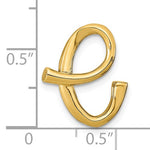 Carica l'immagine nel visualizzatore di Gallery, 14k Yellow Gold Initial Letter E Cursive Chain Slide Pendant Charm