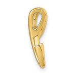 Carregar imagem no visualizador da galeria, 14k Yellow Gold Initial Letter R Cursive Chain Slide Pendant Charm