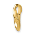 Lataa kuva Galleria-katseluun, 14k Yellow Gold Initial Letter V Cursive Chain Slide Pendant Charm
