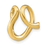 Lataa kuva Galleria-katseluun, 14k Yellow Gold Initial Letter V Cursive Chain Slide Pendant Charm