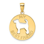 Load image into Gallery viewer, 14k Yellow Gold My Best Friend Dog Puppy Cut Out Pendant Charm