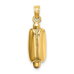 將圖片載入圖庫檢視器 14k Yellow Gold Enamel Hotdog with Bun 3D Pendant Charm