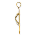 画像をギャラリービューアに読み込む, 14k Yellow Gold Flip Flop Slipper Sandal Hearts Pendant Charm