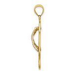 Lade das Bild in den Galerie-Viewer, 14k Yellow Gold Flip Flop Slipper Sandal Love Hearts Pendant Charm