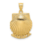 Load image into Gallery viewer, 14k Yellow Gold Jamaica Island Scallop Shell Seashell Travel Pendant Charm