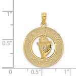 画像をギャラリービューアに読み込む, 14k Yellow Gold Jamaica Island Conch Shell Seashell Travel Pendant Charm