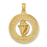 Lade das Bild in den Galerie-Viewer, 14k Yellow Gold Cancun Mexico Conch Shell Seashell Pendant Charm